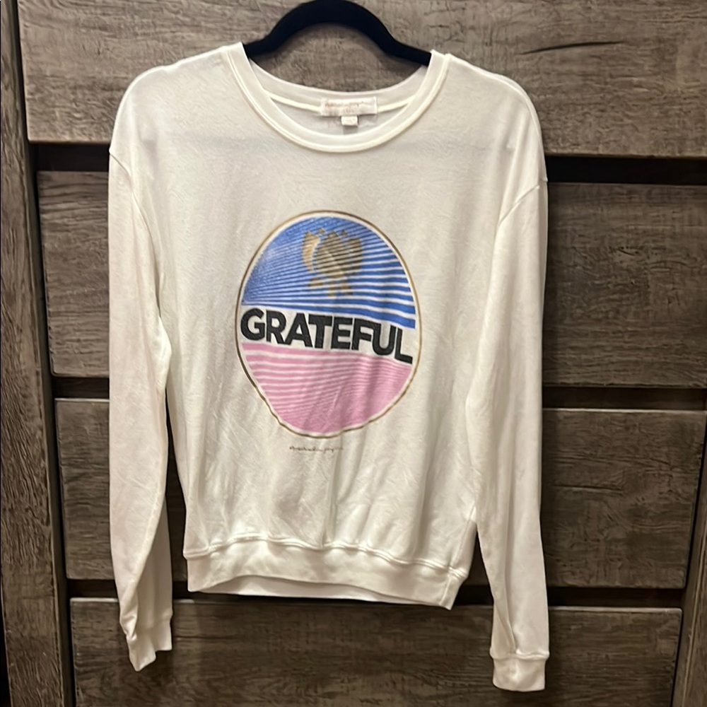 Spiritual Gangster Grateful White Sweatshirt. Sz MED.